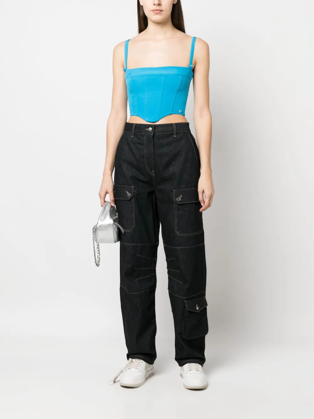Chiara Ferragni Top met vierkante hals - Blauw
