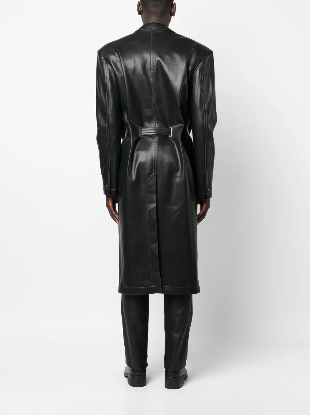 Y/project Belted Coat In Black