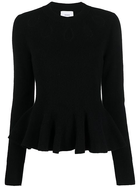 Erdem cut-out-detailing wool jumper