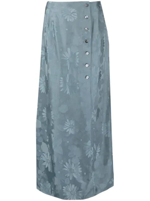floral jacquard maxi skirt