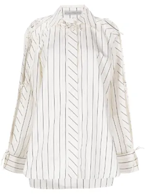 Palmer Harding Palmer Harding Distressed Dot Asymmetric Longline Shirt,  $596, farfetch.com