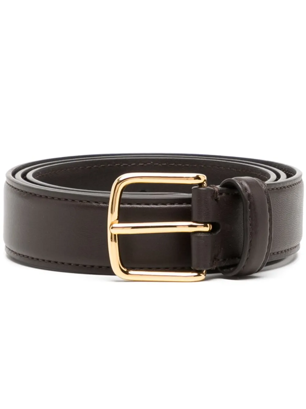 The Row Classic Leather Belt In Brown
