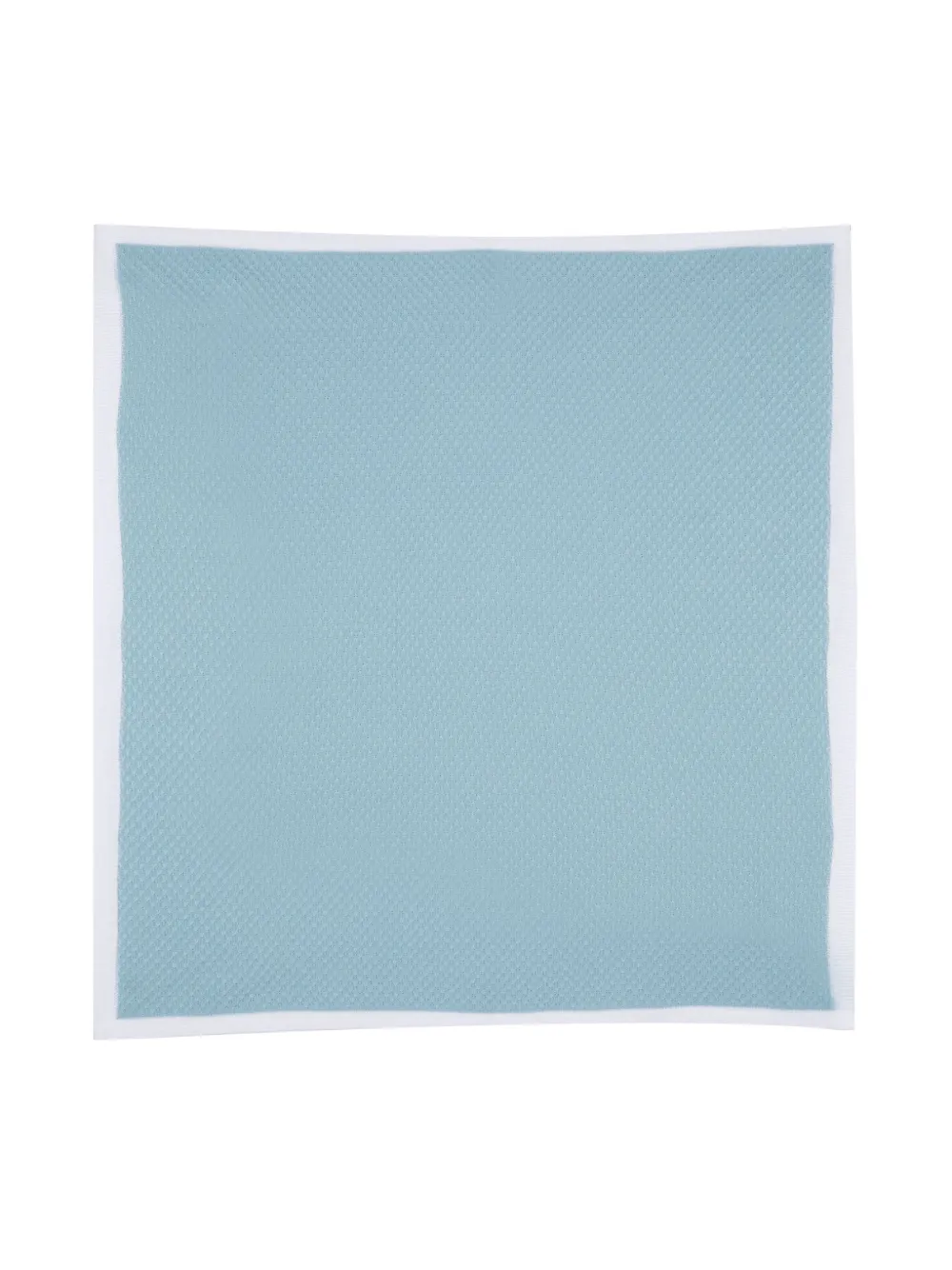 Paz Rodriguez Square-body Cotton Blanket In Blue