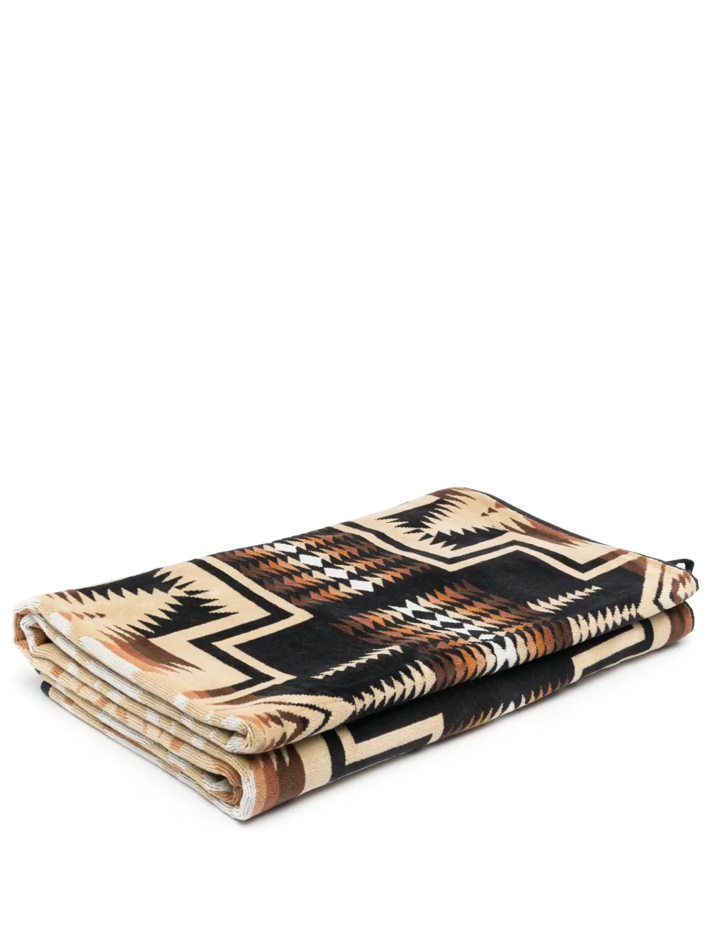 Pendleton Jacquard Oversized Towel In Schwarz