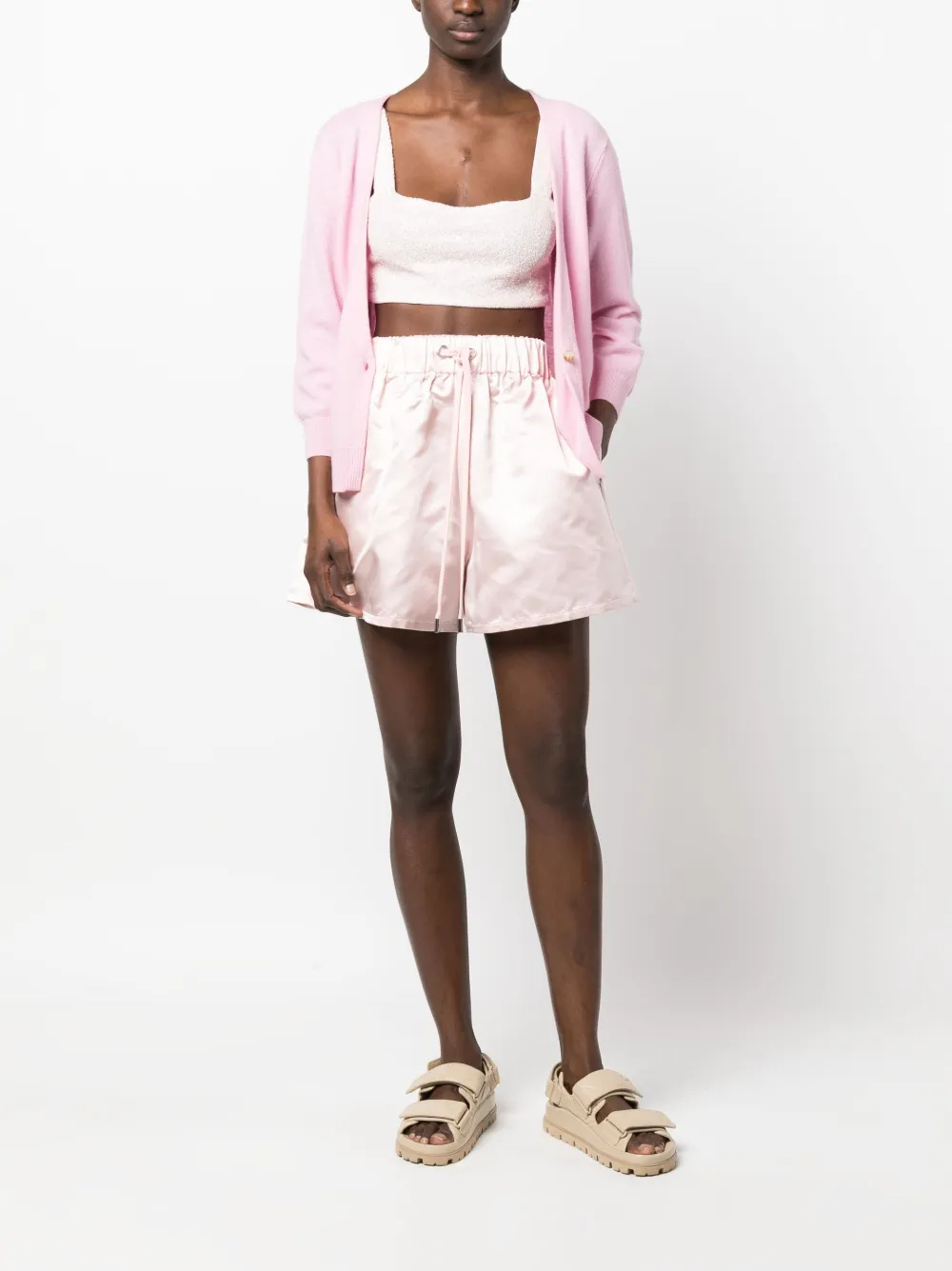 SA SU PHI Zijden shorts - Roze