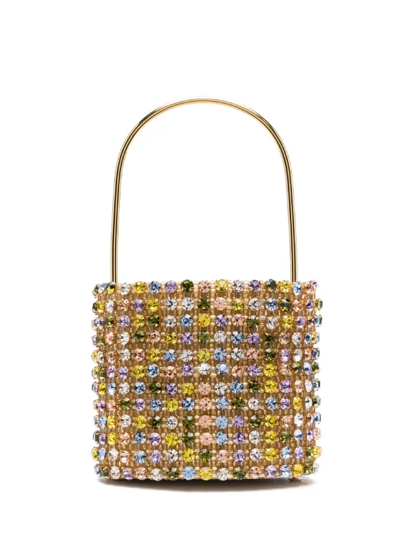 Vanina Les Nuances crystal embellished Bucket Bag Gold FARFETCH IE
