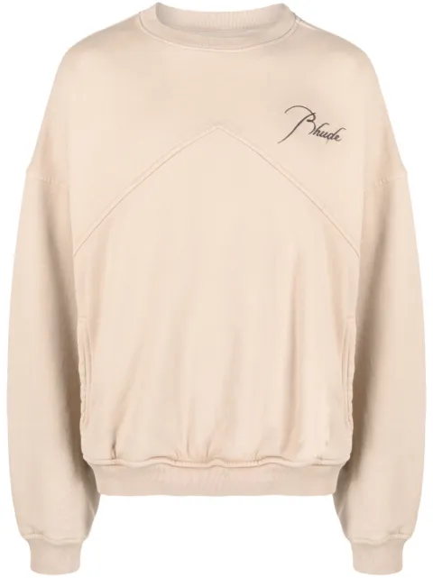 RHUDE logo-print slouchy sweatshirt