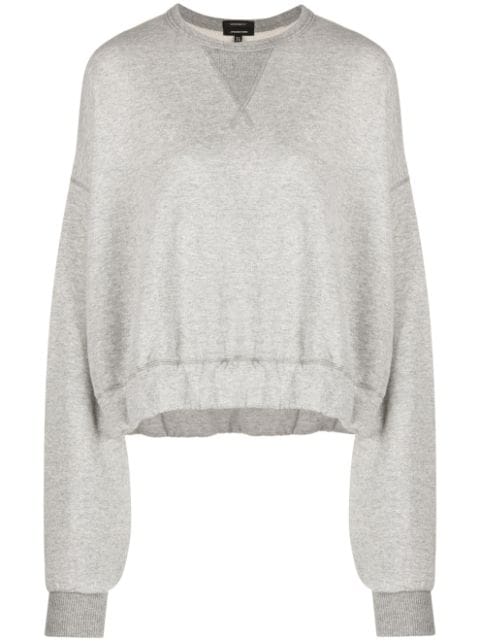 R13 cropped cotton sweatshirt