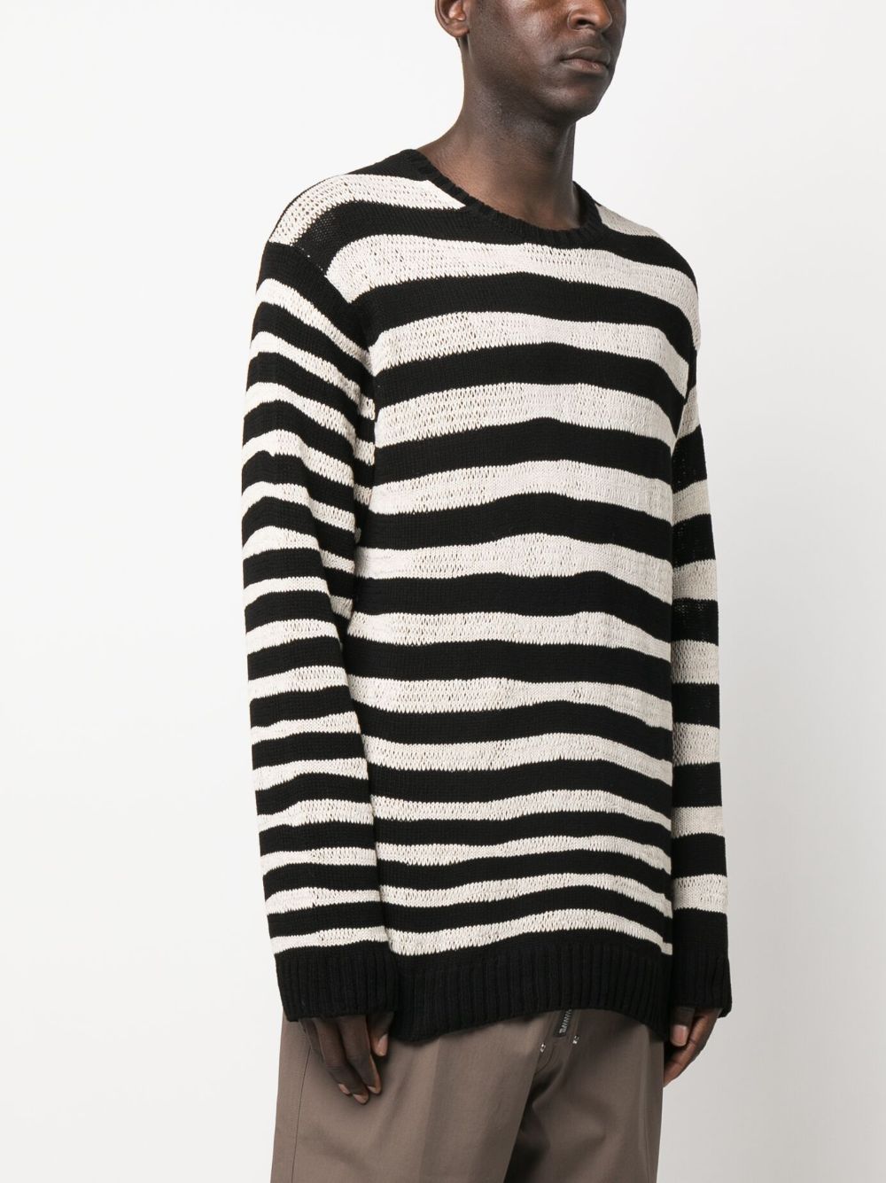 Yohji Yamamoto stripe-print Cotton Sweatshirt - Farfetch