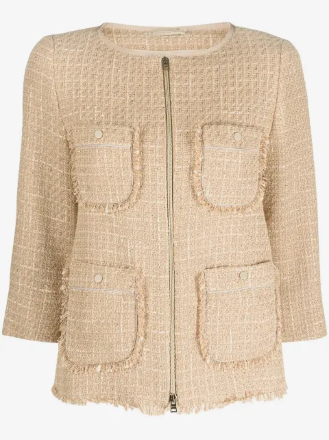 Herno zip-up tweed jacket
