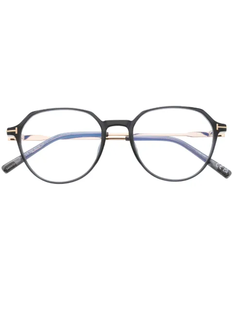 TOM FORD Eyewear T-logo round-frame glasses
