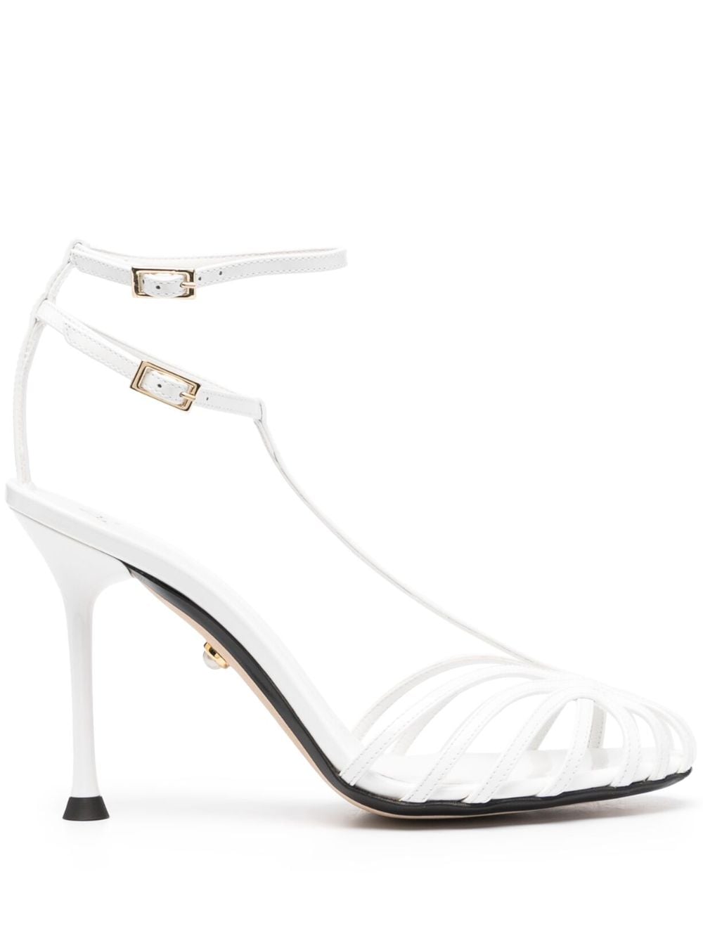 Shop Alevì 75mm Double Buckle-strap Sandals In White