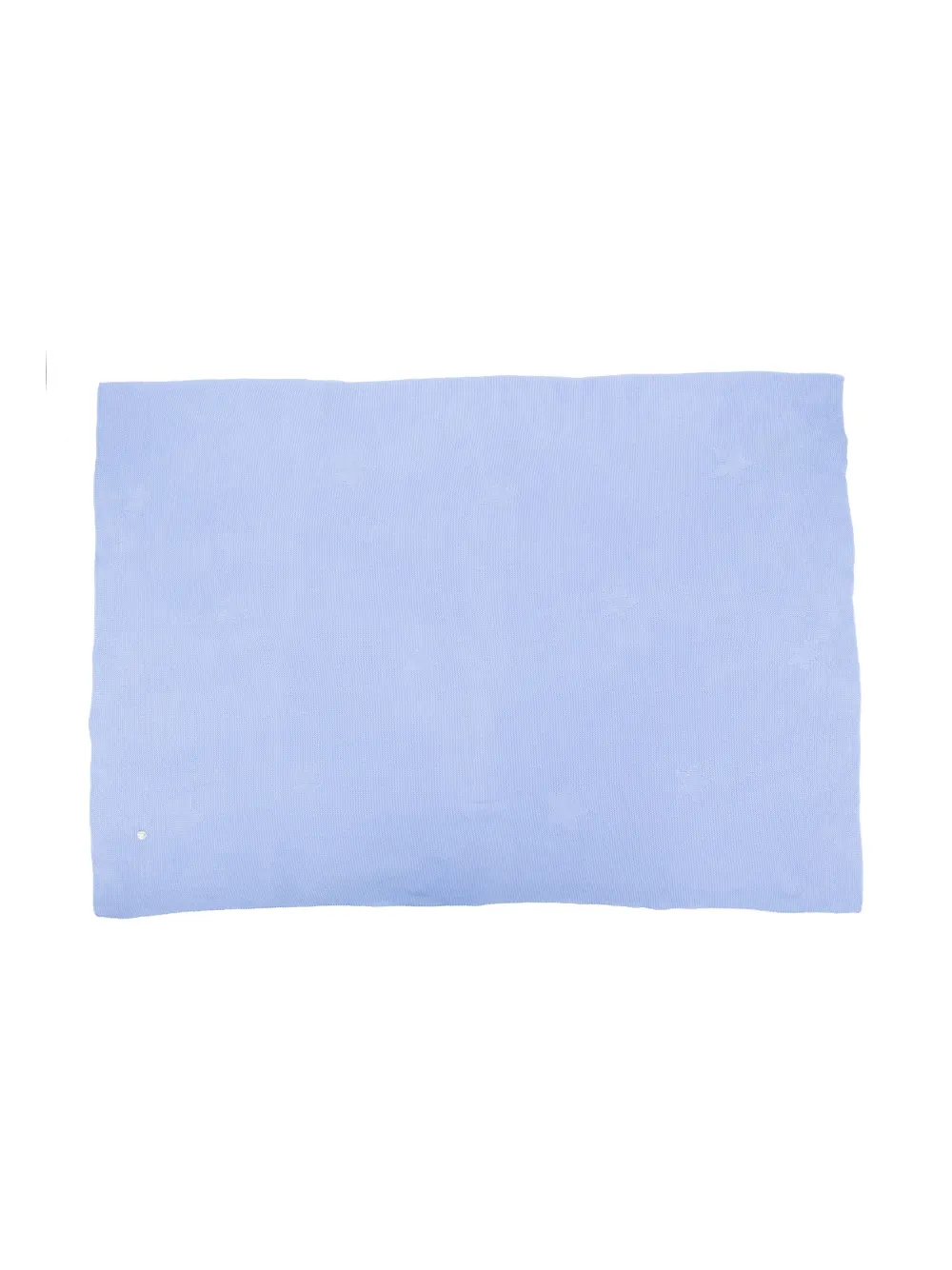 Paz Rodriguez Knitted Cotton Blanket In Blue