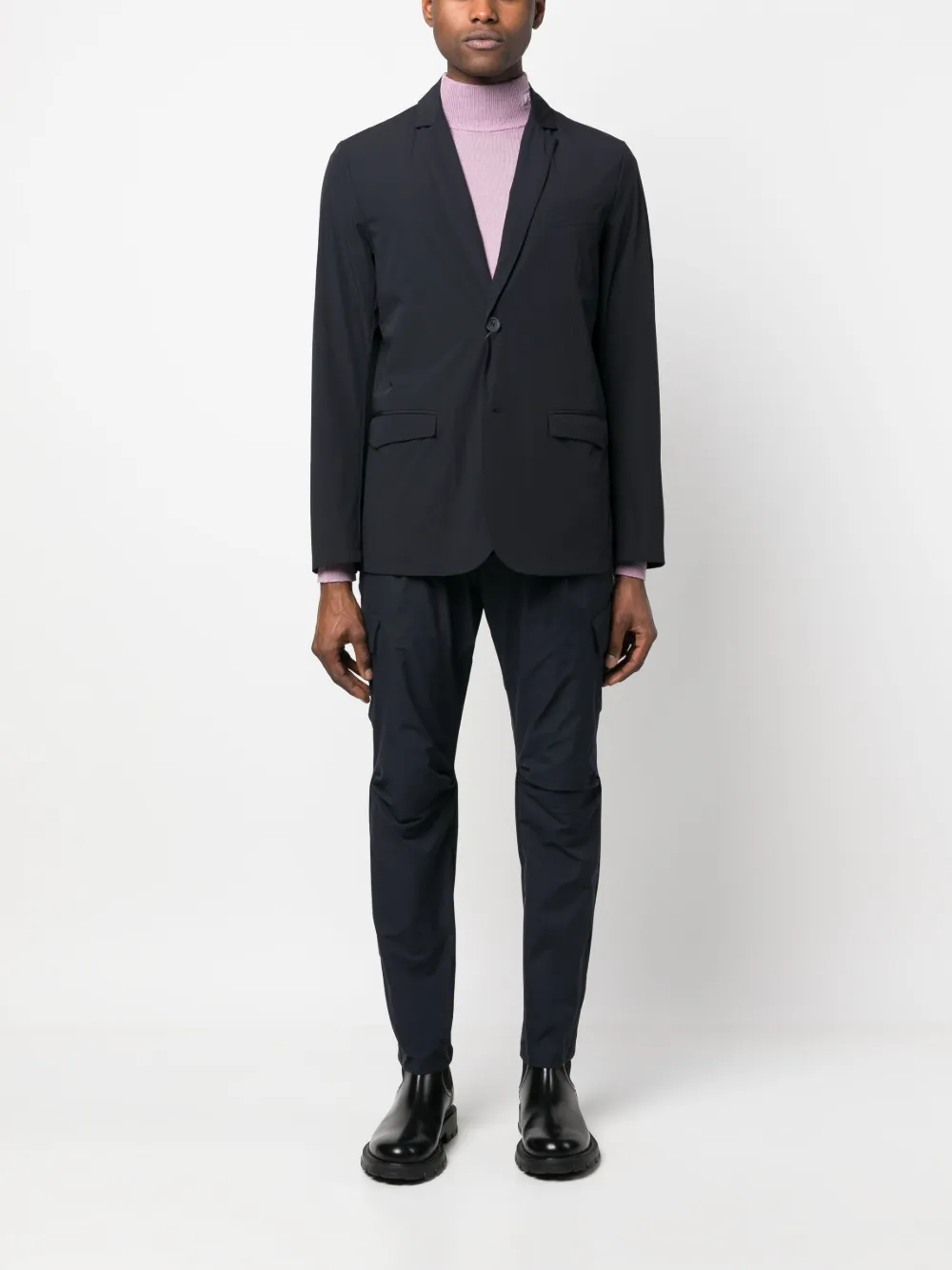 Shop Herno Single-breasted Blazer In Blau