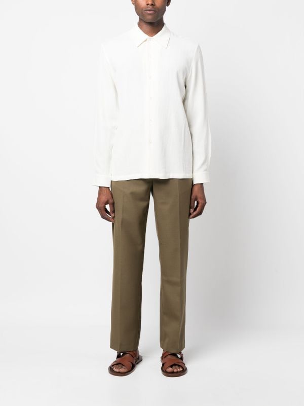 Séfr Rampoua pleated-rear long-sleeve Shirt - Farfetch