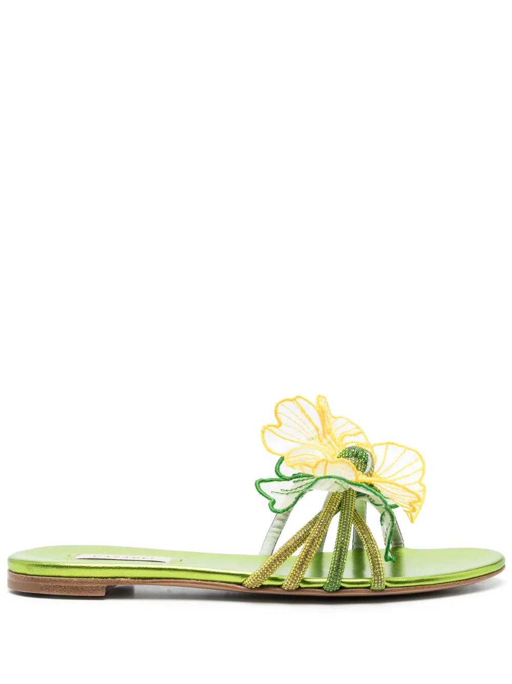 Casadei Belle floral-appliqué slides