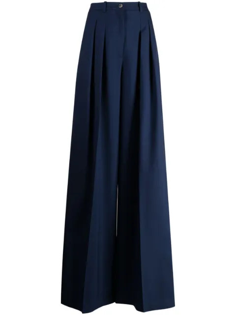 Michael Kors Collection box-pleat wool palazzo trousers