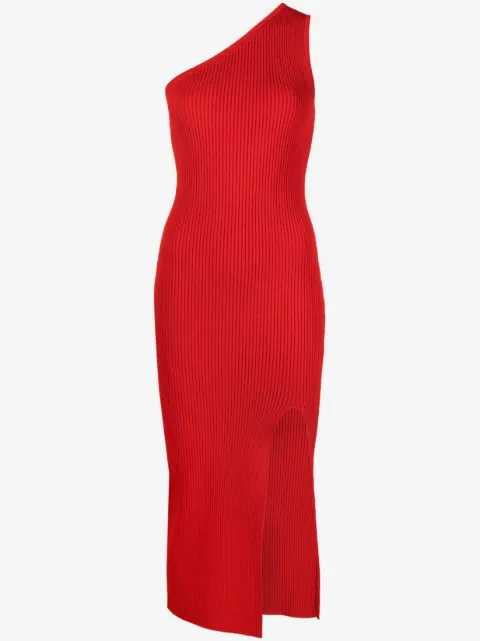 Michael Kors Collection asymmetric one-shoulder knitted dress