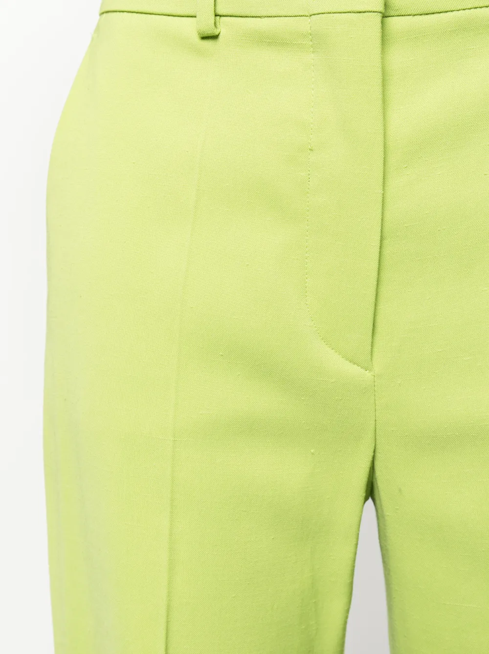 Sportmax High-waisted Wide Leg Trousers In Green