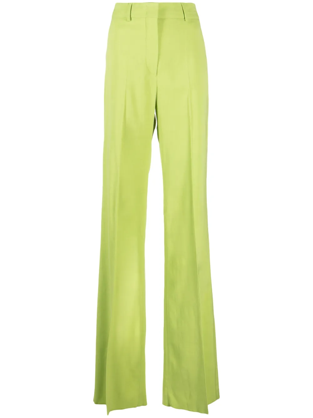 Sportmax High-waisted Wide Leg Trousers In Green