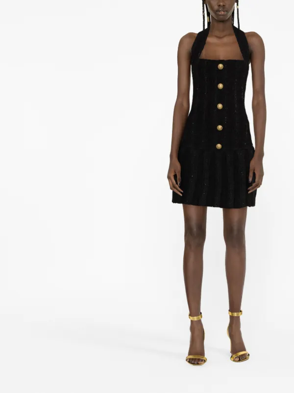 BALMAIN バルマン 「ホルターネック」ドレス Balmain ホルターネック ドレス | ブラック | FARFETCH JP