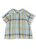 Bonpoint front button placket T-shirt - Blue