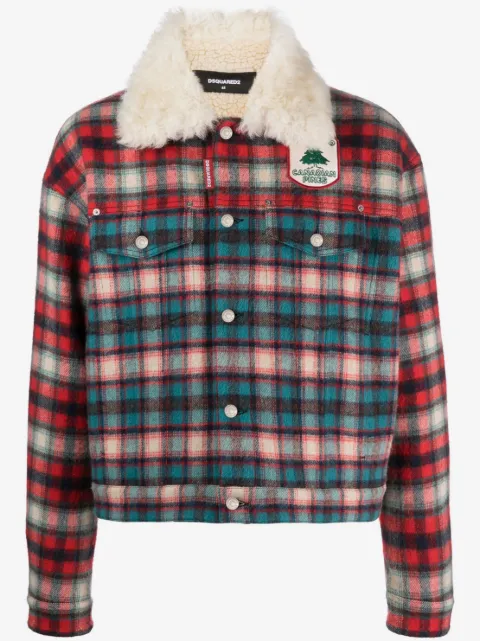 DSQUARED2 fur-collared blouson jacket