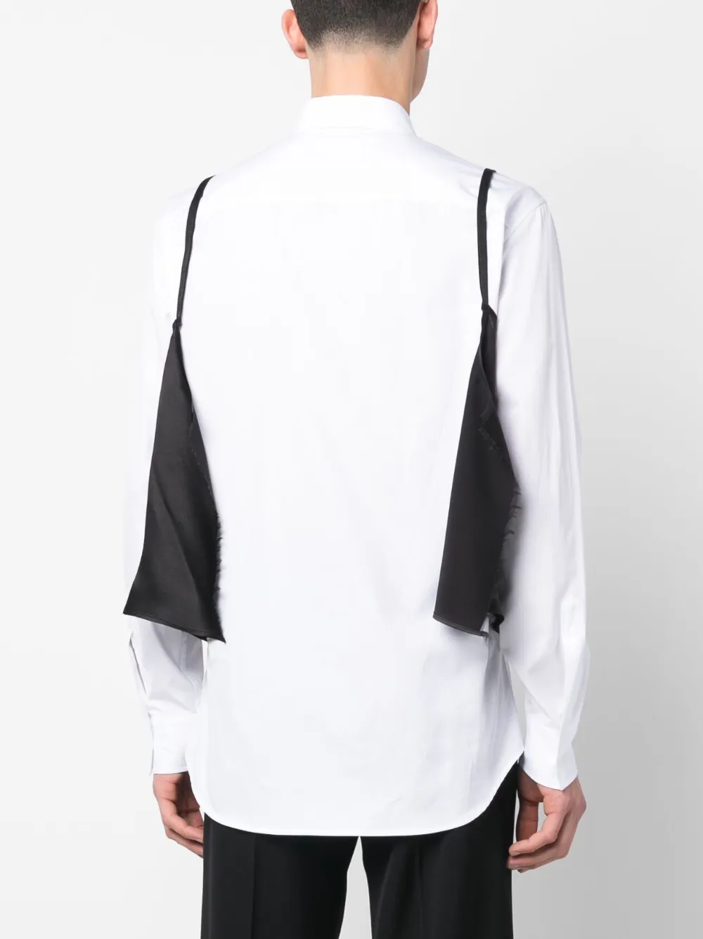 Dsquared2 Layered Lace-embellished Shirt In White
