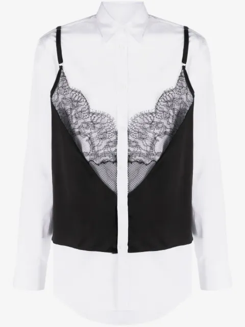 DSQUARED2 camisa a capas con detalle de encaje