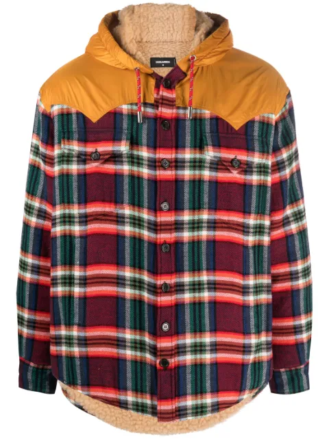 DSQUARED2 Jaqueta de capuz xadrez