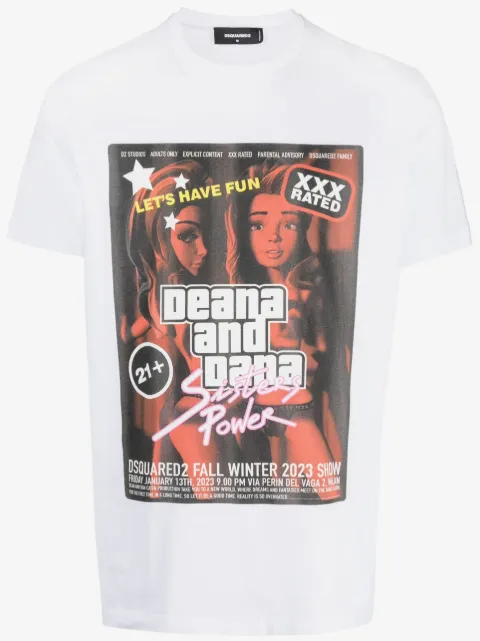 DSQUARED2 t-shirt en coton à imprimé graphique