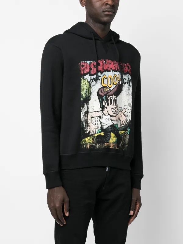 DSQUARED2 グラフィック パーカー | ブラック | FARFETCH JP
