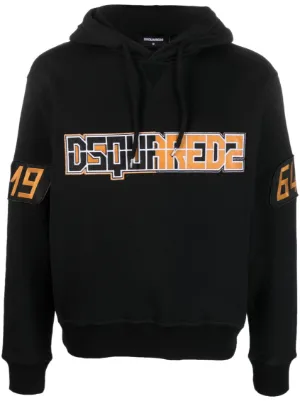DSQUARED2 パーカー 黒 XL BAD SCOUT プリント Dsquared2 Bad Scout print hoodie - Black - Men|S74GU0243S25305900