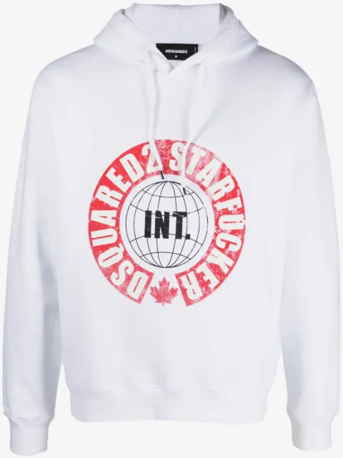 DSQUARED2 graphic-print cotton hoodie