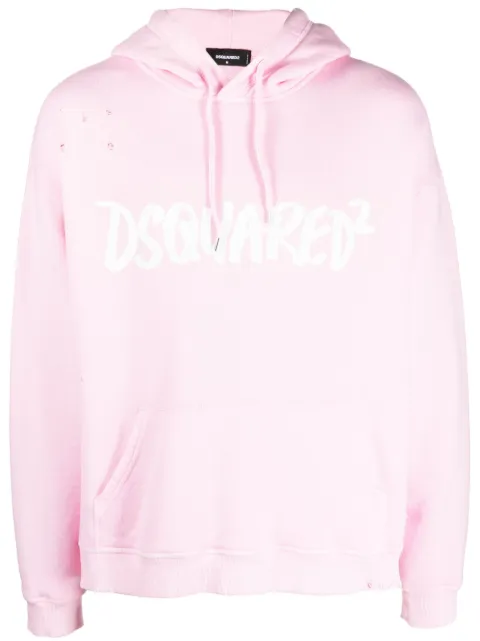 DSQUARED2 distressed-finish cotton hoodie