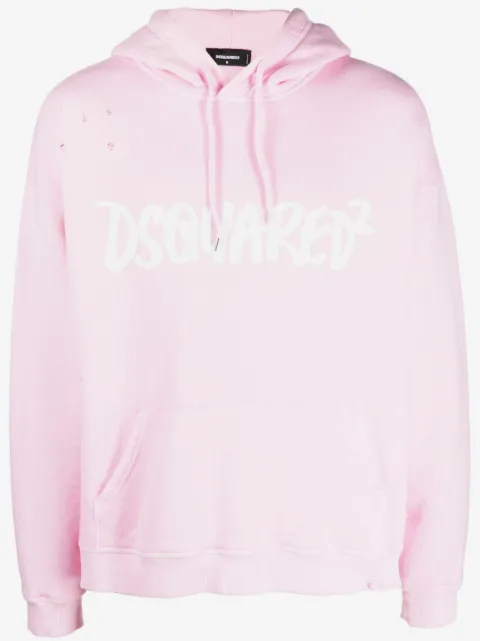 DSQUARED2 distressed-finish cotton hoodie
