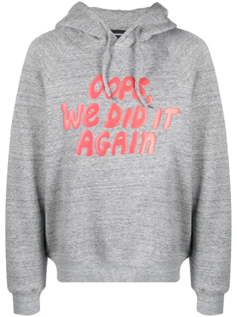 DSQUARED2 slogan-print cotton hoodie