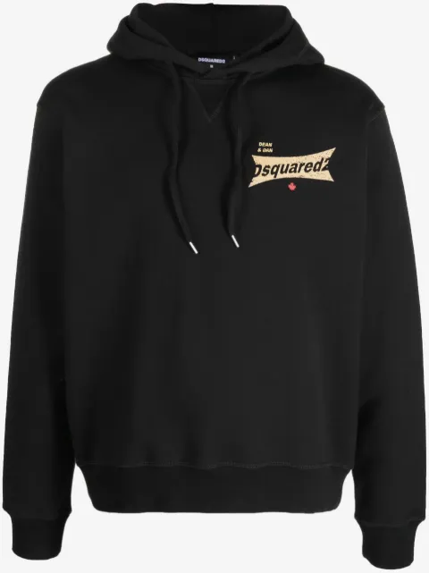 DSQUARED2 logo-print cotton hoodie