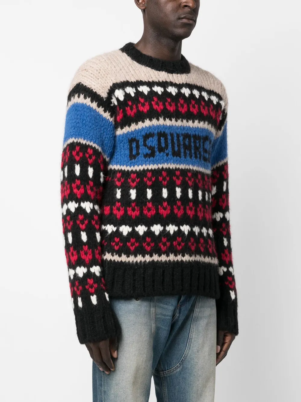  Dsquared2 Jersey Con Panel De Ganchillo - Negro 