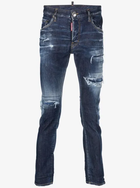 DSQUARED2 distressed-finish tapered-leg jeans