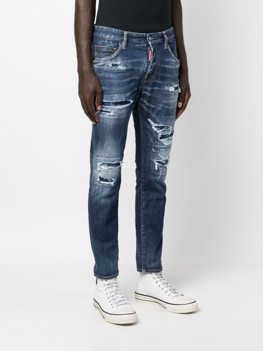 DSQUARED2 distressed-finish tapered-leg jeans Men