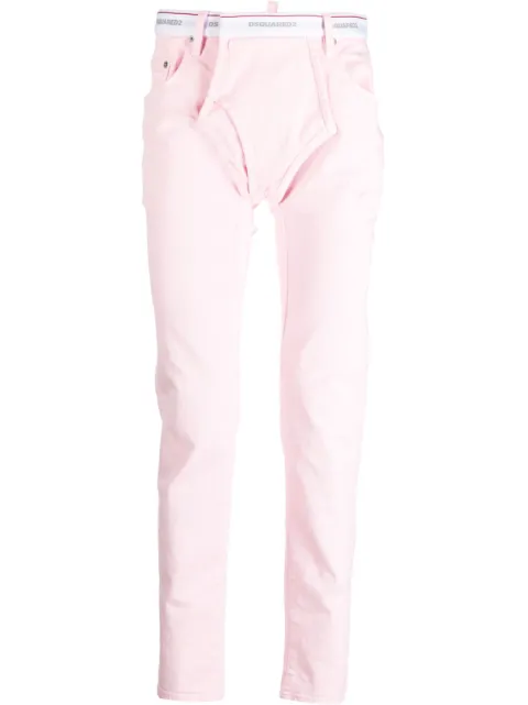 DSQUARED2 briefs-design straight leg trousers