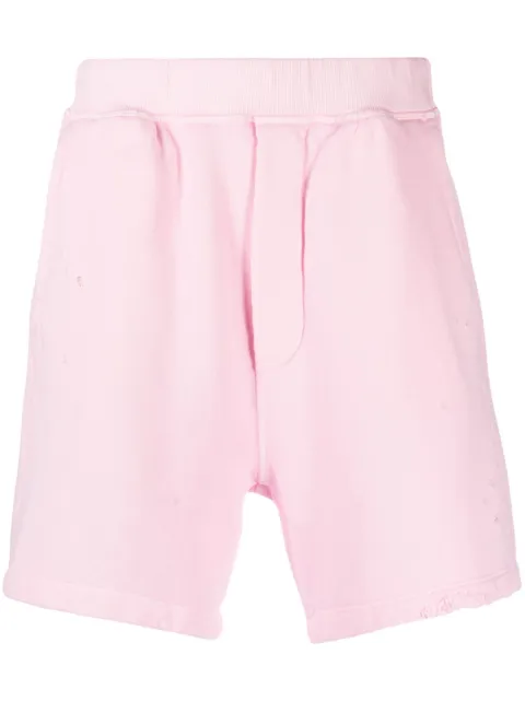 DSQUARED2 distressed-effect track shorts