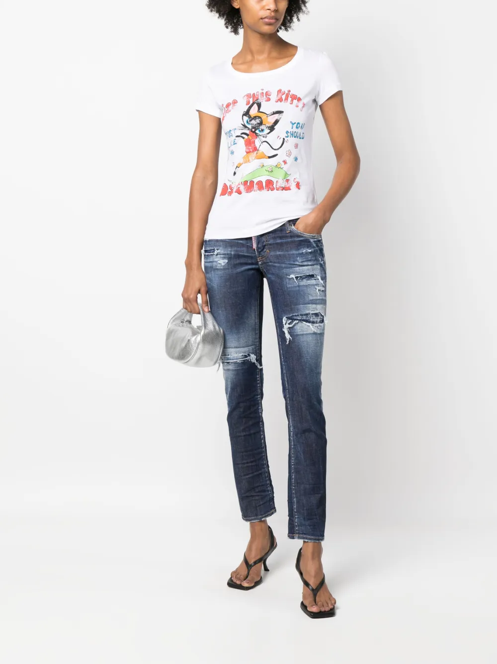 DSQUARED2 جينز سكيني بتأثير ممزق | جينزات سكيني | Image 2