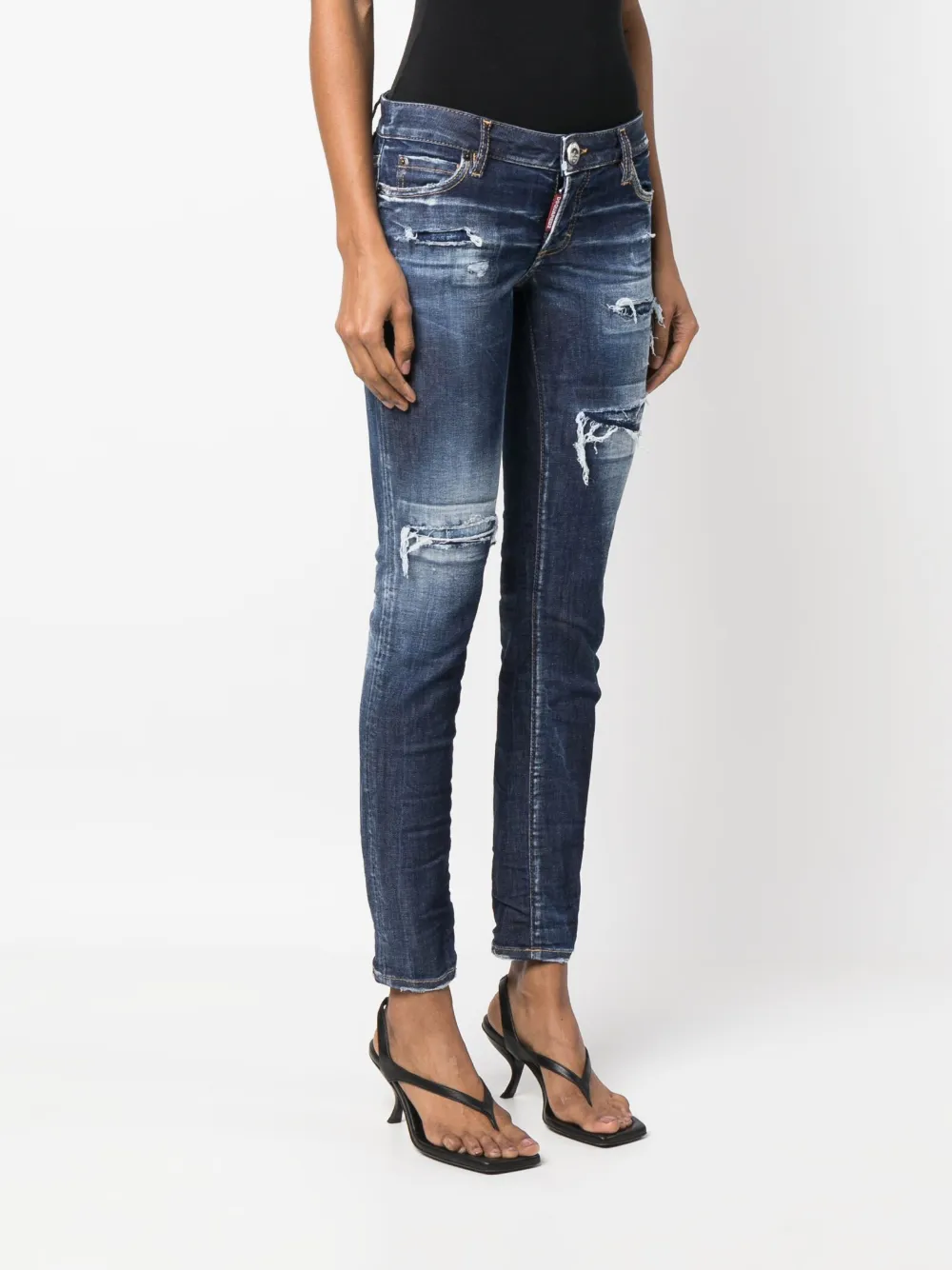 Dsquared2 distressed effect Skinny Jeans Farfetch