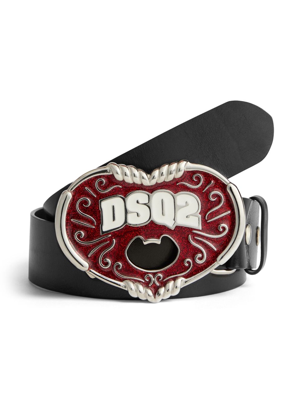 Shop Dsquared2 Logo-plaque Leather Belt In Black