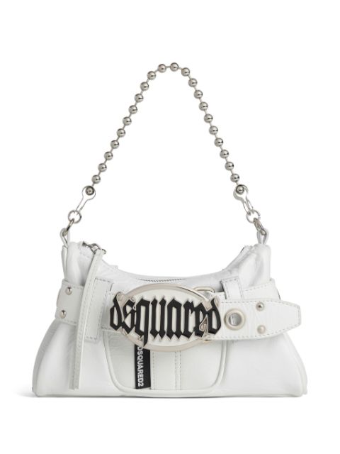 DSQUARED2 Gothic logo-plaque leather shoulder bag Women