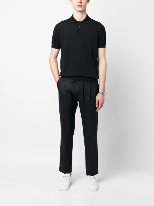 malo ニットポロ Malo ファインニット ポロシャツ | ブルー | FARFETCH JP