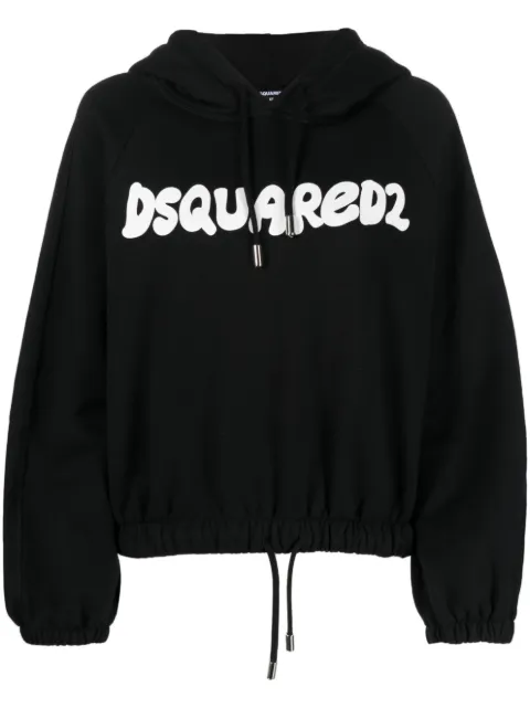 DSQUARED2 logo-print long-sleeve hoodie Women