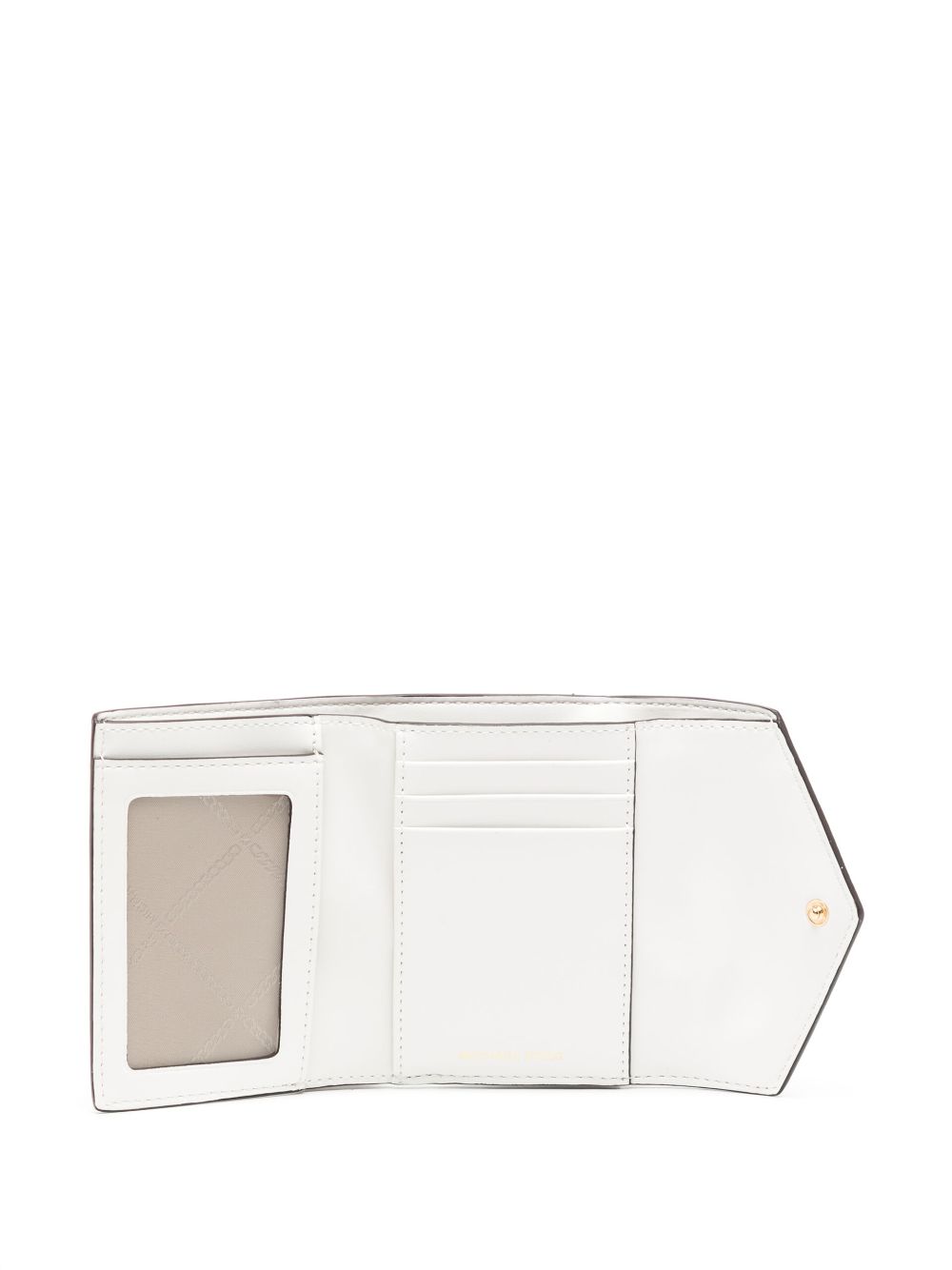 Shop Michael Kors Greenwich Trifold Wallet In White